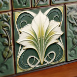 Azulejo De Cerâmica Green Calla Lily Backsplash Repro Art Nouveau<br><div class="desc">Bem-vindo a CreaTile! Aqui vocês encontrarão designs de azulejo feitos à mão que eu pessoalmente fiz e fiz para vintage azulejos de cerâmica e de argila de porcelana, manchados ou naturais. Eu adoro azulejo e produtos cerâmicos, esperando que você possa transformar sua casa em algo que você gosta de visitar...</div>