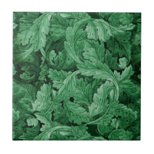 Azulejo De Cerâmica Green Leaves (por William Morris)