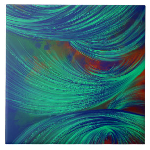 Azulejo De Cerâmica Green Phoenix Feather