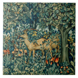 AZULEJO DE CERÂMICA GREENERAÇÃO, ANIMAIS FLORESTAIS, DOIS, AVES FLORES