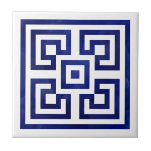 Azulejo De Cerâmica Grego Meander - Chave Grega