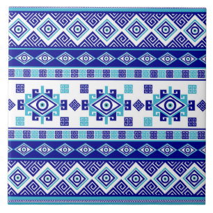 Azulejo De Cerâmica Grego Meander Key e Mau Olho