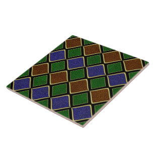 Azulejo De Cerâmica Grelha de Diamante Arlequim: Harmonia Texturizada
