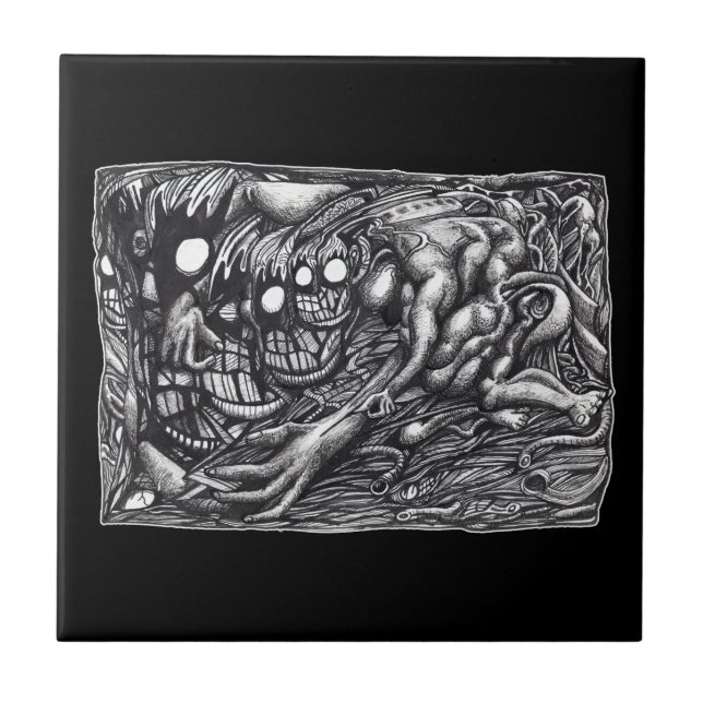 Azulejo De Cerâmica Grendel-Mãe-Sonho_ (Frente)