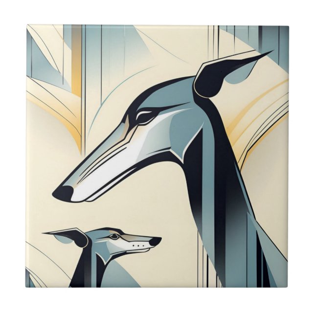 Azulejo De Cerâmica Greyhound (Frente)