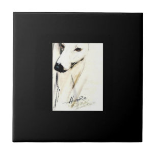 Azulejo De Cerâmica Greyhound romântico. . .