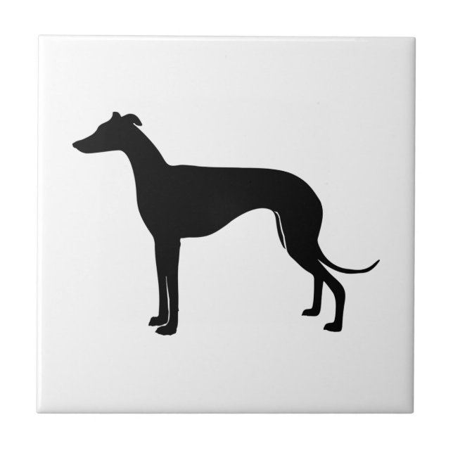 Azulejo De Cerâmica Greyhound Silhouette (Frente)