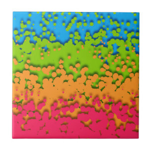 Azulejo De Cerâmica Groovy Retro Bubble Trippy Funky Panromtic Pride