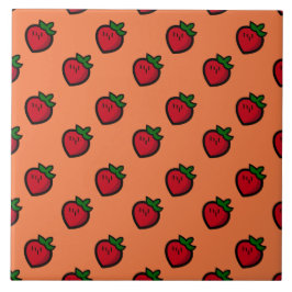 Azulejo De Cerâmica Groselhas de Cartoon Vermelho Cinto para Vegetaria