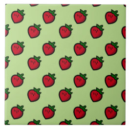 Azulejo De Cerâmica Groselhas de Cartoon Vermelho Cinto para Vegetaria