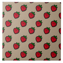 Azulejo De Cerâmica Groselhas de Cartoon Vermelho Cinto para Vegetaria