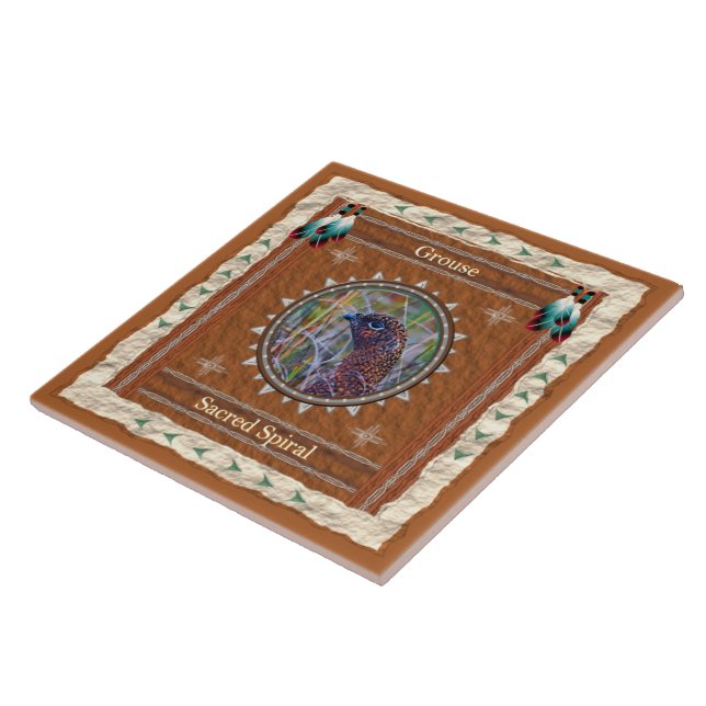 Azulejo De Cerâmica Grouse - Sacred Spiral Ceramic Tile (Lateral)