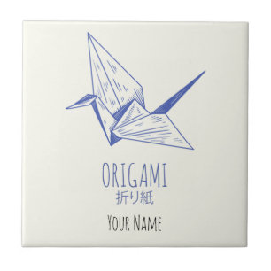 Azulejo De Cerâmica grua tradicional de arte origami