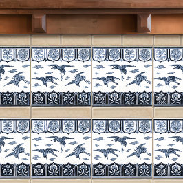 Azulejo De Cerâmica Gruas a voar por Christopher Dresser Victorian