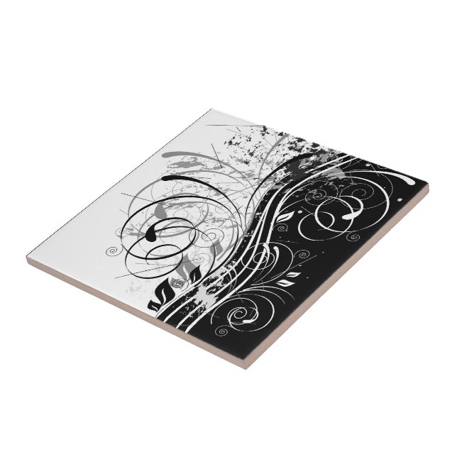 Azulejo De Cerâmica Grunação B&W (Lateral)