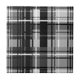 Azulejo De Cerâmica Grunde Black Flannel Xadrez branca Tartan Design