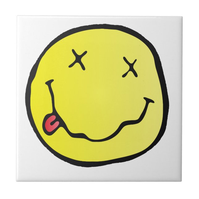 Azulejo De Cerâmica grunge emoji (Frente)