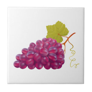 Azulejo De Cerâmica Grupo saboroso de uvas vermelhas