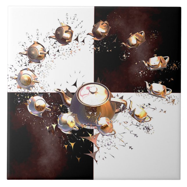 Azulejo De Cerâmica Grupo Teapot (Frente)