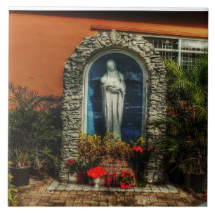 Azulejo De Cerâmica Gruta do santuário de Mary