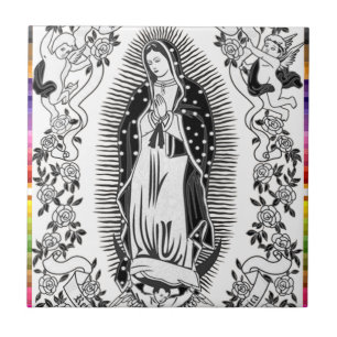 AZULEJO DE CERÂMICA GUADALUPE MÉXICO VIRGEM 10 PRODUTOS CUSTOMIZÁVEI