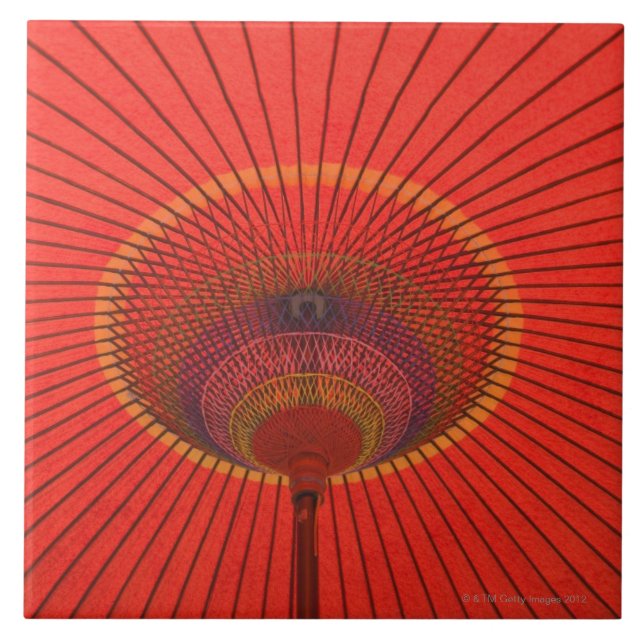 Azulejo De Cerâmica Guarda-chuva vermelho (Frente)