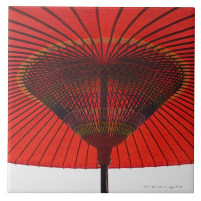 Azulejo De Cerâmica Guarda-chuva vermelho 2 (Frente)