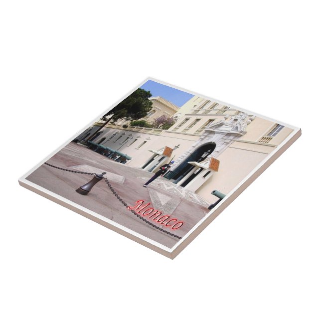 Azulejo De Cerâmica guarda zMC050 NO PALÁCE, Mônaco, (Lateral)