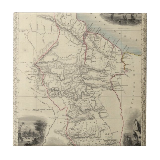Azulejo De Cerâmica Guayana britânico (Frente)