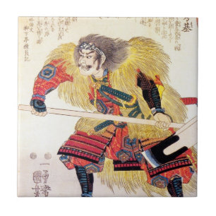 Azulejo De Cerâmica Guerreiro tradicional japonês oriental legal do