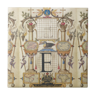 Azulejo De Cerâmica Guia para a construção da letra E