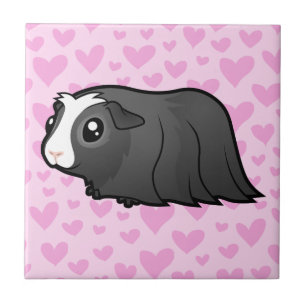 Azulejo De Cerâmica Guiné Pig Love (cabelo comprido)