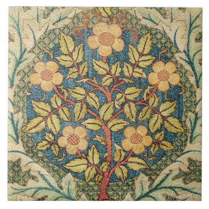 Azulejo De Cerâmica Guirlanda de Rosas de William Morris Arte Floral V