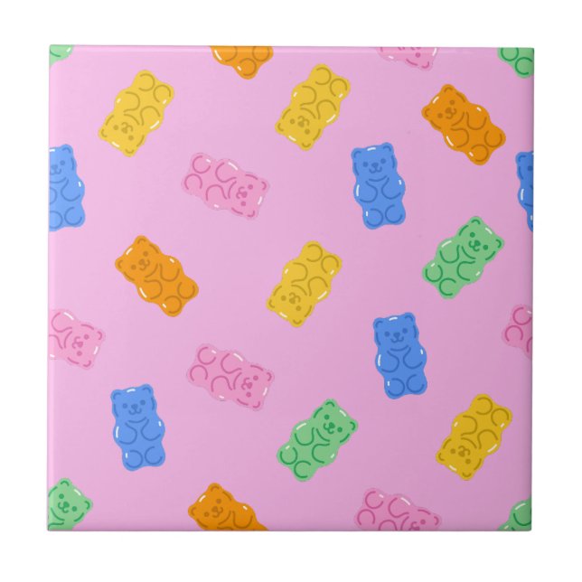 Azulejo De Cerâmica Gummy Bear Aesthetic Ceramic Tile (Frente)