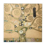 Azulejo De Cerâmica Gustav Klimt - A árvore da vida, Stoclet Frieze<br><div class="desc">The Tree of Life,  Stoclet Frieze,  parte central do painel esquerdo - Gustav Klimt,  Cardboard,  1909</div>