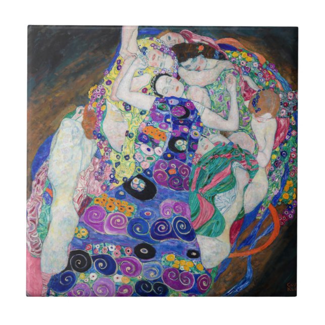 Azulejo De Cerâmica Gustav Klimt - A Virgem (Frente)