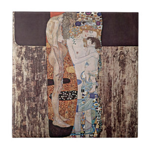 Azulejo De Cerâmica Gustav Klimt é a terceira idade da mulher