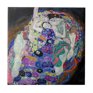 Azulejo De Cerâmica Gustav Klimt é a Virgem - Elegância Eterno sobre