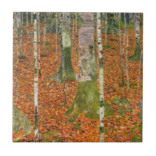 Azulejo De Cerâmica Gustav Klimt - Fábrica Com Árvores De Nascimento