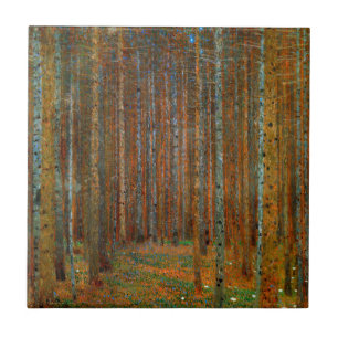 Azulejo De Cerâmica Gustav Klimt - Floresta dos Pinheiros de Tannenwal