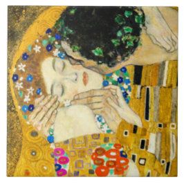 Azulejo De Cerâmica Gustav Klimt Kiss / Valentine's Day Romantic Art