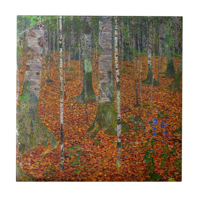 Azulejo De Cerâmica Gustav Klimt - Madeira de Birch (Frente)
