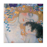 Azulejo De Cerâmica Gustav Klimt - Mãe e Filho<br><div class="desc">Mãe e Criança (detalhe da Mulher de Três Idades) - Gustav Klimt,  Oil on Canvas,  1905</div>