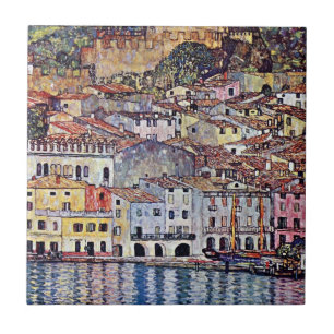 Azulejo De Cerâmica Gustav Klimt - Malcesine no Lago de Garda Itália