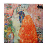 Azulejo De Cerâmica Gustav Klimt - Mulheres Amigas<br><div class="desc">Mulheres Amigas - Gustav Klimt,  Petróleo na Canvas,  1916-17 (destruído em 1945)</div>