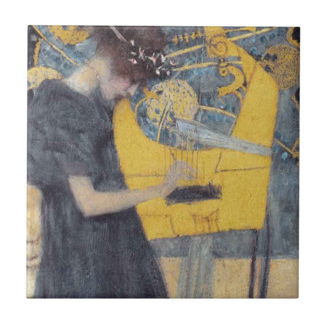 Azulejo De Cerâmica Gustav Klimt // Musik (Frente)