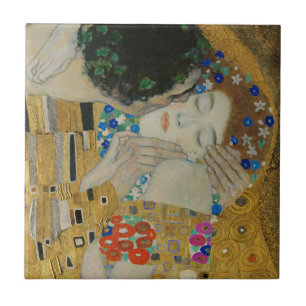 Azulejo De Cerâmica Gustav Klimt O Beijo