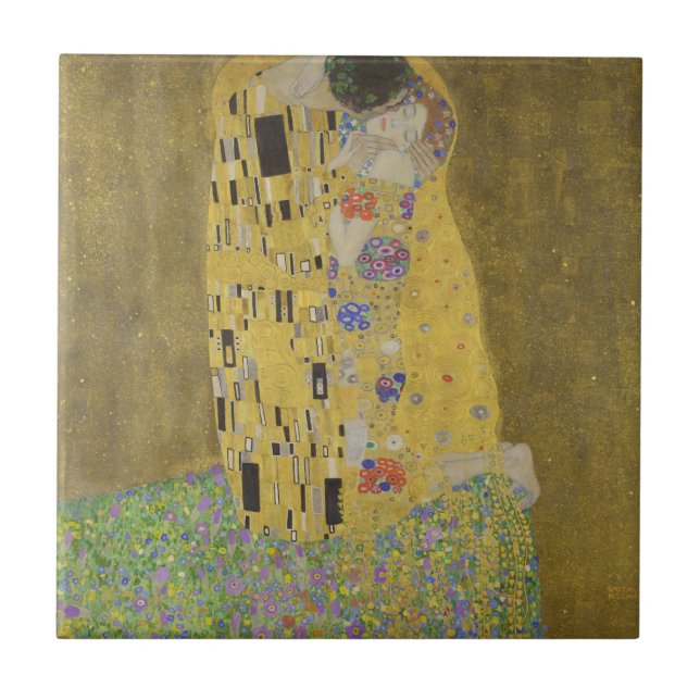 Azulejo De Cerâmica Gustav Klimt "O Beijo" (Frente)