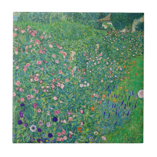 Azulejo De Cerâmica Gustav Klimt - Paisagem de Jardim Italiano