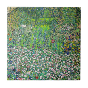 Azulejo De Cerâmica Gustav Klimt - Paisagem Hortícola e Topo da Colina